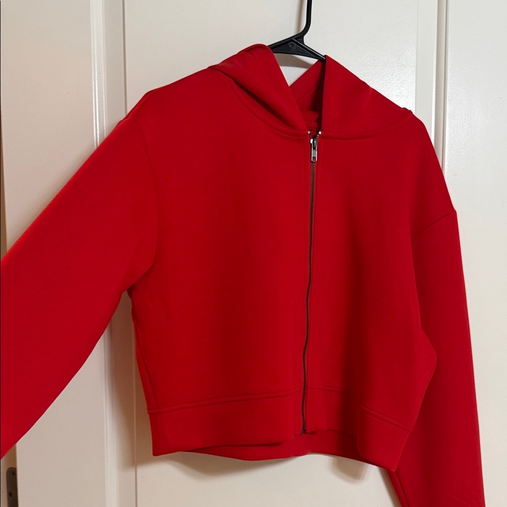 a new day Red Zip-Up Cropped Jacket